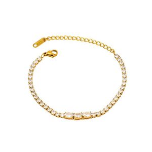 Zogxin Gold Tone <b>Crystal</b> <b>Bracelet</b> Set Adjustable For Women Party Jewelry Fashion Bangle - Product Image 5