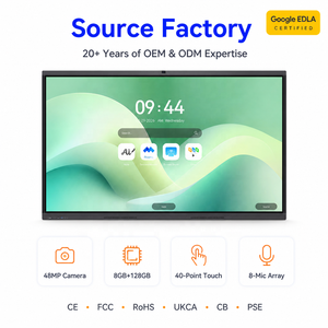 Pizarra Interactiva Inteligente de 65/75/86/98 Pulgadas, Pantalla Plana LED Ultra HD 4K Todo en Uno, Cámara de 48MP con 8 Micrófonos, Android 16.0 H7S Google - Product Image 1
