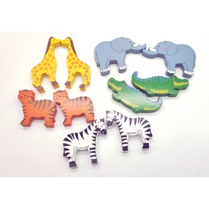 Leaderjoy Nouvel ensemble d'animaux en bois colorés de l'Arche de Noé, jouet éducatif pour enfants - Product Image 6