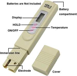 Medidor de Calidad del Agua TDS 3 en Oferta, Precio de Fábrica, Lector de Temperatura TDS PPM con Sonda TDS - Product Image 3