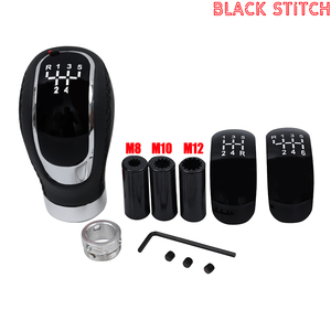 אוניברסלי חדש 5 6 מהירות הילוך הילוך ידית ידית משנה ידית ידית מקל שונה אביזרים לרכב עור עבור כל דגמי רכב ידניות - Product Image 3