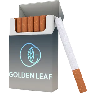 Kartonnen Sigarettendoos Milieuvriendelijke Anti-Namaak Goudfolie Bedrukt Aanpasbaar