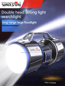 Warsun D6000 Lithium Battery Multifunctional Double Head <strong>Searchlight</strong> <strong>Portable</strong> Boat Led Search Light for Hunting