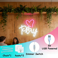 Neonawall Décoration Murale : Enseigne Néon LED USB Dimmable IP65 pour Chambre, Salle de Jeu et Cadeau de Fêtes