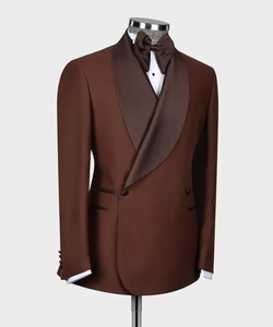 Lüks İtalyan kruvaze erkek takım elbise 2 parça Set ceket + pantolon yüksek kalite erkek düğün takımları smokin Groomsman Blazer Suit - Product Image 2