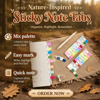 Bloc-notes adhésif vertical personnalisé pour l'apprentissage, le travail, le bureau, les messages, bloc-notes coloré, notes adhésives déchirées à la main