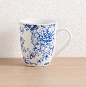 Vintage Blue Floral Print White Ceramic Dinner <b>Set</b>, 28PCS 36PCS Optional, Custom Logo & Packaging Bulk Supply for Russian Market - Product Image 3