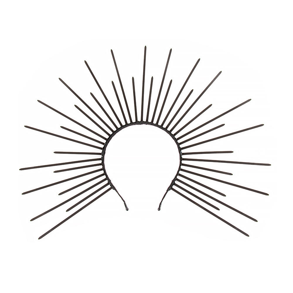 Black cable tie headband