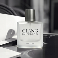 Flacon de parfum givré à bas prix, 30 ml, 50 ml, 100 ml, flacon de parfum en verre de luxe, flacon de parfum carré vide avec emballage en boîte