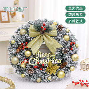 Guirnalda de Navidad hecha a mano y adornos de árbol colgante de puerta decoraciones de Navidad colgante de regalo para entretenimiento de vacaciones - Product Image 3