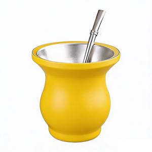 Ensemble de boisson Yerba Mate de style argentin, <span class=keywords><strong>gourde</strong></span> en acier inoxydable isolée sous vide de 10 oz (300 ml), paille bombilla, tasse cadeau - Product Image 5