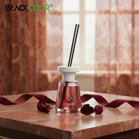 Diffuseur d'ambiance solide sans électricité en verre noir pour hôtels et voitures, parfum naturel longue durée, élimination des odeurs, garantie 5 ans