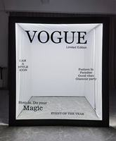 Cabine photo personnalisable en PVC pour mariages et fêtes, avec arrière-plans lumineux