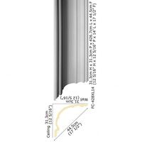 Moulure de plafond/corniche murale décorative en polyuréthane sculpté pour hôtel moderne, en mousse PU, style couronne simple