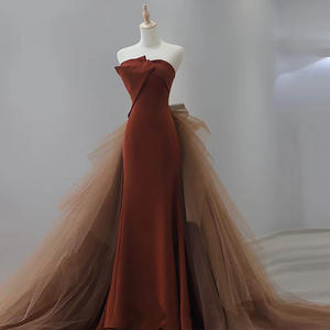 Robe de mariée style européen et américain, robe à nœud papillon, robe de mariage en plein air, costume de spectacle, robe de toast de la mariée - Product Image 1