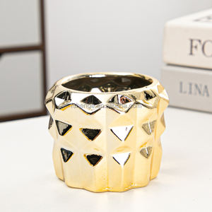 <span class=keywords><strong>Pot</strong></span> de fleur en céramique or bon marché bonsaï plantes succulentes pots décor à la maison jardinières dorées - Product Image 4