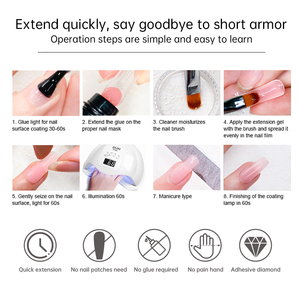 <span class=keywords><strong>Set</strong></span> de Gel para Uñas, Lámpara LED de 6W, <span class=keywords><strong>Set</strong></span> Completo de <span class=keywords><strong>Manicura</strong></span>, Esmalte Semipermanente, Kit de Extensión Rápida de Uñas, <span class=keywords><strong>Set</strong></span> de Gel para Uñas, Kit de Herramientas para Uñas, 14 Piezas - Product Image 3