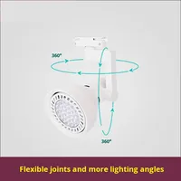 Lampu Sorot LED Par 100-277v, Fitting Lampu Rel, Penyangga Lampu Indoor, Penerangan Perhiasan 50w 60W