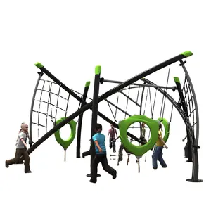 OK Playground Rope Course Adventure For Kids Outdoor Climbing Net Playground