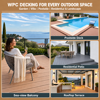 Planches de terrasse extérieures WPC les plus vendues, ignifuges, anti-termites, brossées, rainurées, à clipser, pour jardins, balcons, parcs