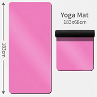 Tapis de yoga AeroMara en PU, 5 mm d'épaisseur, antidérapant, absorbant la transpiration, large tapis de fitness et de danse, 183x68 cm, 3 kg, certifié CE pour la Chine