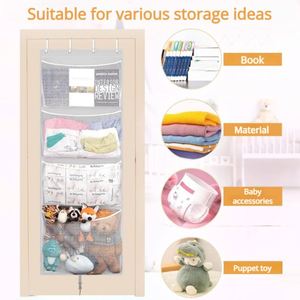 Organizador de juguetes colgante con bolsillos de malla, gran capacidad, ahorrador de espacio, soporte para juguetes de peluche detrás de la puerta para habitación infantil, dormitorio, sala de juegos - Product Image 6
