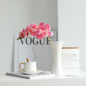 3D Printed Phalaenopsis Orchid <b>Artificial</b> <b>Flowers</b> 7 Heads Soft Rubber Minimalist Home Decor Living Room Table Arrangement - Product Image 3