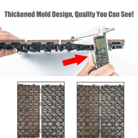 Dalles de terrasse carrées en WPC pour extérieur 30x30cm, revêtement de sol composite bois-plastique, système d'assemblage par clipsage, étanche, pour balcon et patio