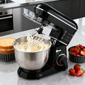 Robot pâtissier 3-en-1 1400W avec bol en acier inoxydable 8L, 6 vitesses, contrôle pulsé, protection anti-éclaboussures, efficacité énergétique A+ - Product Image 6