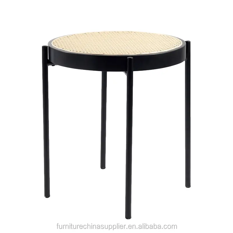 Modern Italian Style Furniture Wooden Cane Side Table Rattan Coffee Table Sillas Comedor TT-S186