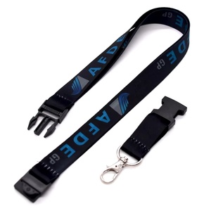 <span class=keywords><strong>1</strong></span>インチ2.5cm幅取り外し可能ポリエステルストラップブラック背景ブルーカスタマイズロゴサーマルプリント - Product Image 4