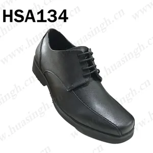 ZH sepatu pantofel karet kuat, sepatu kantor gaya jari persegi kulit sapi alami asli, 4S HSA134