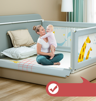 Vente chaude Enfants Lit Rail Impression Personnalisée Convertible Bébé Lit Garde Rail Amélioré Enfants Anti-chute Rails De Couchage