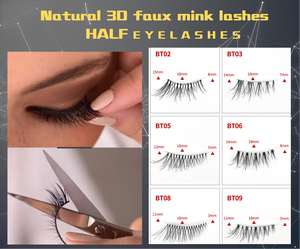 सबसे अधिक बिकने वाली आंखों की चमक प्राकृतिक दैनिक पहनें। 100% हाथ से बने थोक आधा झूठी पलकों के साथ हाथ से बना - Product Image 3