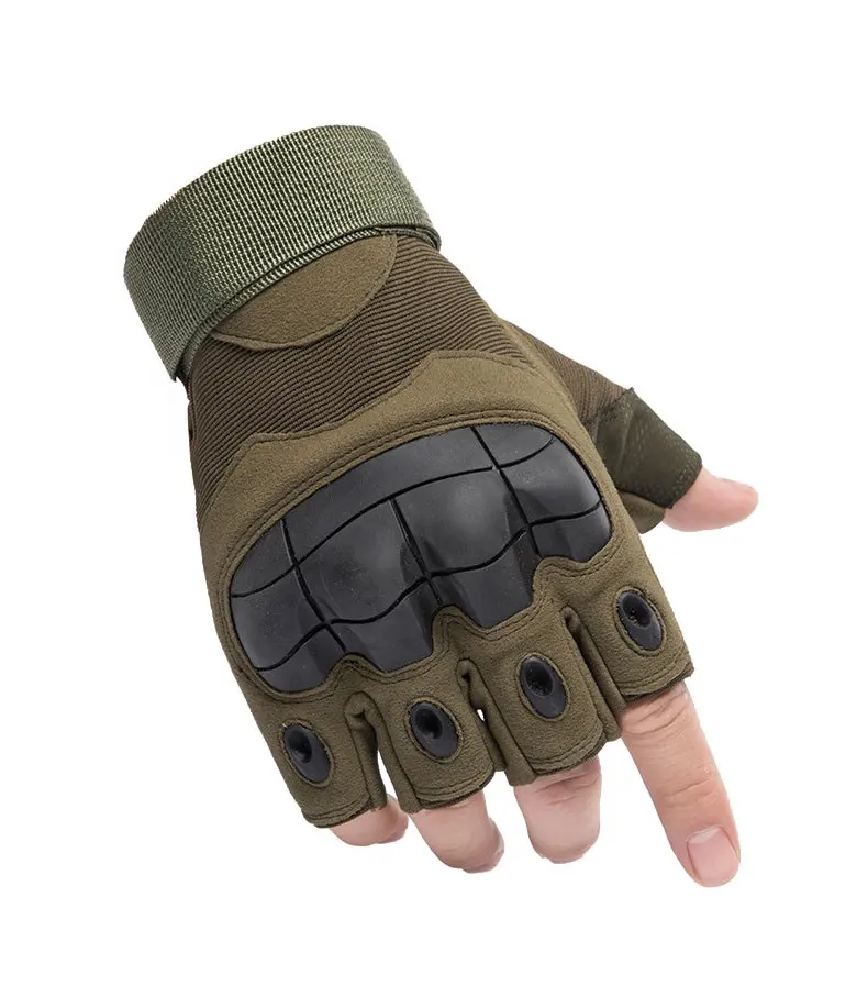 Outdoor Men Military Army Police Equipment Half Finger Fingerless Custom Military Tactical Gloves