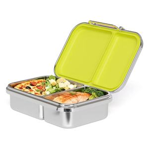 Boîte à lunch en acier inoxydable pour enfants, boîte à lunch bento anti-fuite, sans BPA, boîte à lunch bento en acier inoxydable 304 pour l'école et le bureau - Product Image 3