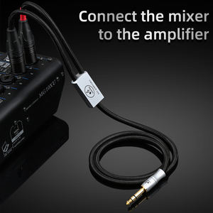 Hifi <span class=keywords><strong>6.5</strong></span>มม. ถึง2XLR สายคุณภาพสูง6N OFC แจ็คสเตอริโอ<span class=keywords><strong>6.5</strong></span> <span class=keywords><strong>TRS</strong></span> ไปยังสายสัญญาณเสียง XLR คู่ - Product Image 5