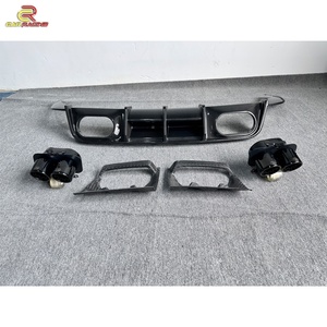 Brabu Style Dry Carbon Fiber Auto Parts Body Kit With Front Lip Rear Spoiler Rear <b>Diffuser</b> for Porsche 992 Turbo S 2020-2023 - Product Image 2