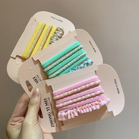 Lot de 6 attaches pour cheveux de style coréen, couleur bonbon, haute élasticité, petites attaches pour cheveux, polyvalentes et élégantes pour filles