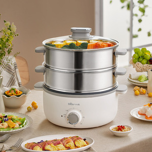 Bear Electric <b>Steamer</b> DZG-CA3A1 3 Layer 10L+ Timed Cooking For Home Use - Product Image 1