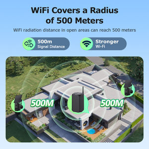 Kit de Sistema de Seguridad con Cámara Solar WiFi IP66 de 500m, Repetidor de 2 Canales, Detección Humana PIR, Alarma Inteligente y Monitoreo del Hogar - Product Image 3