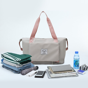 Sac de voyage pliable grande capacité en tissu Oxford, léger, imperméable, avec séparation sec/humide, à bandoulière, vente en gros - Product Image 1
