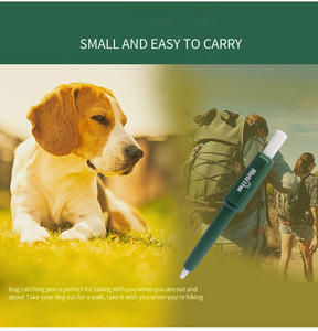 Pluma de insectos para mascotas, trampa para insectos de belleza para gatos, pinza para garrapatas, pinza para pulgas para piojos de perro, suministros para mascotas, botón de limpieza para insectos, contracción controlable. - Product Image 6