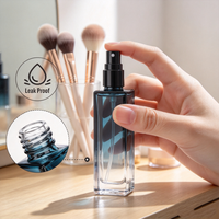 Flacon de parfum en verre miniature portable anti-fuite 3ML 5ML 8ML 10ML 15ML, flacon pulvérisateur noir avec pompe