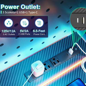 2024 gran oferta EE. UU. nuevo moderno ajustable en forma de L Escritorio de juegos luces Led ordenador <span class=keywords><strong>Pc</strong></span> <span class=keywords><strong>Gamer</strong></span> mesa de juegos escritorio moderno negro - Product Image 4