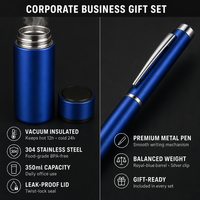 Cadeaux d'affaires promotionnels, carnet de notes de luxe, stylo et bouteille en acier inoxydable pour ensemble cadeau d'entreprise