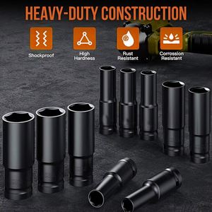 20PC 1/2 \ "Metric Sâu Tác Động Hex Ổ Cắm Bộ 8-32Mm Chuyên Nghiệp Tự Làm Nhà Để Xe Công Cụ Bộ Với OEM ODM Chuyên Nghiệp Hộp - Product Image 4