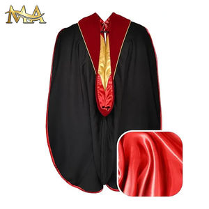 Deluxe <span class=keywords><strong>PhD</strong></span> vestido de graduación paneles de terciopelo de poliéster mate Unisex vestido de graduación de doctorado OEM ODM suministro a granel - Product Image 6