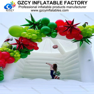 Château <span class=keywords><strong>gonflable</strong></span> blanc, 3 en 1, porte à porte, décoration de fête, château <span class=keywords><strong>gonflable</strong></span> - Product Image 3