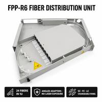 Fiber Dağıtım Ünitesi 1U 19 inç Raf Montajlı Fiber Optik Patch Panel 24 Fiber SC FC LC Adaptörlü Değiştirilebilir Panel Soğuk Haddelenmiş Çelik